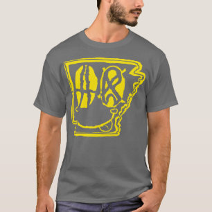 Camiseta AR Eyes Arkansas Grunge Smiling Face Yellow