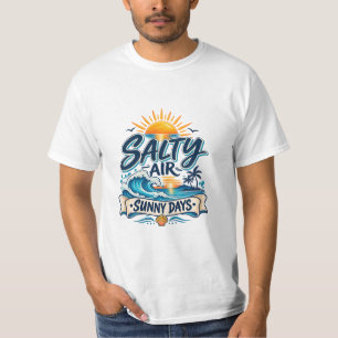 Camiseta Ar Typografia de Verão Praia Dias Ensolarados Ar S