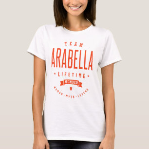 Camiseta Arabella Personalizado Nome Aniversário Presente