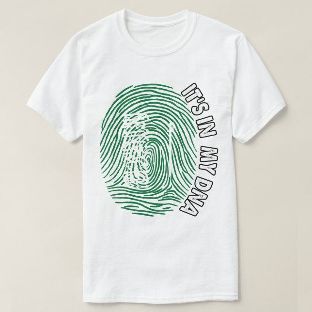 Camiseta Arábia Saudita - Está no meu DNA (Frente do Design)
