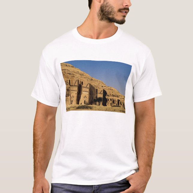 Camiseta Arábia Saudita, local de Madain Saleh, 2 antigos (Frente)