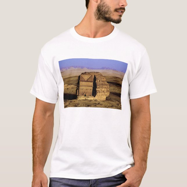 Camiseta Arábia Saudita, local de Madain Saleh, antigo (Frente)
