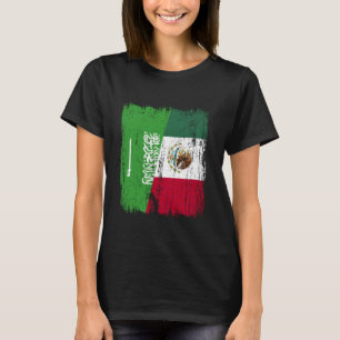 Camiseta Arábia Saudita México Meia Bandeira Saudita Mexica