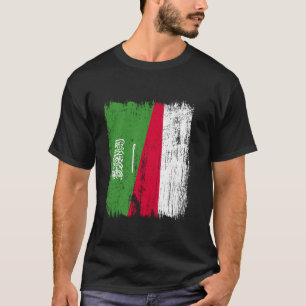 Camiseta Arábia Saudita Polônia Half Flag Ancestral Polonês
