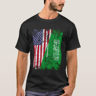 Camiseta Arábia Saudita Raia Half American Flag Arábia Saud