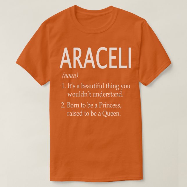 Camiseta Araceli Name Gift (Frente do Design)