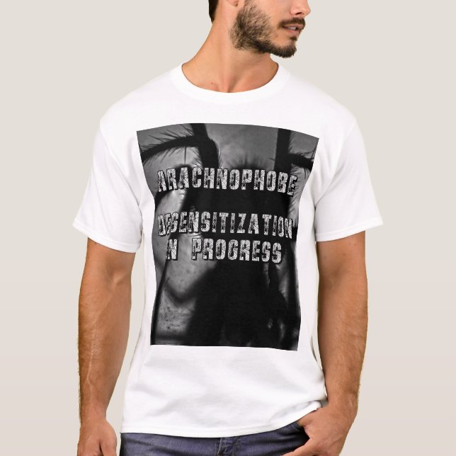 Camiseta Aracnofobo ~ dessensibilização do T-Shirt (Frente)
