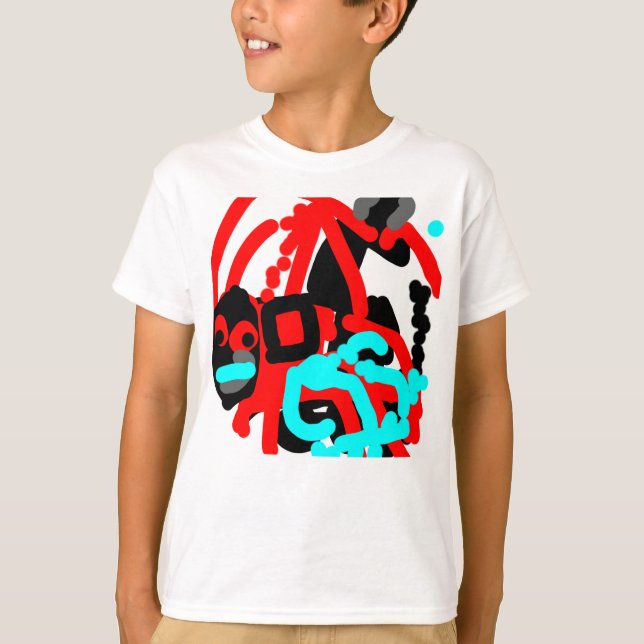 Camiseta aranha abstrato colorida (Frente)