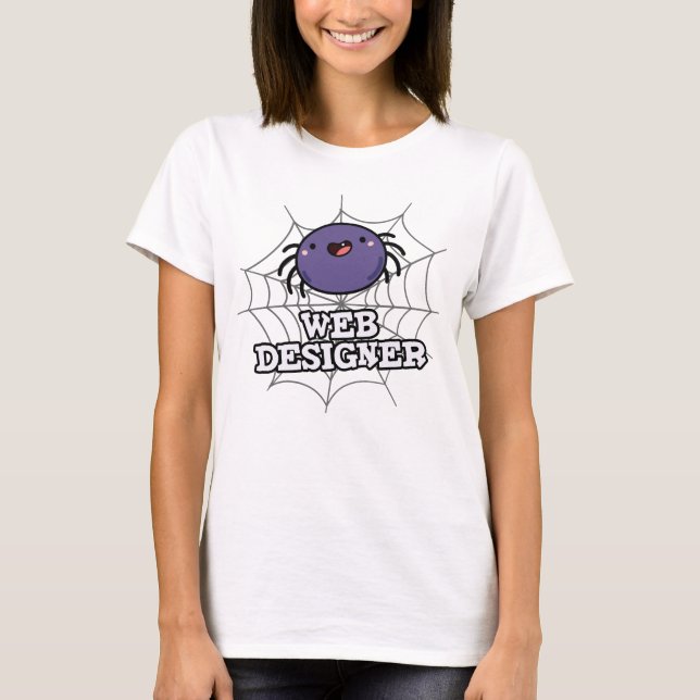 Camiseta Aranha-Aranha Engraçada do Web Designer (Frente)