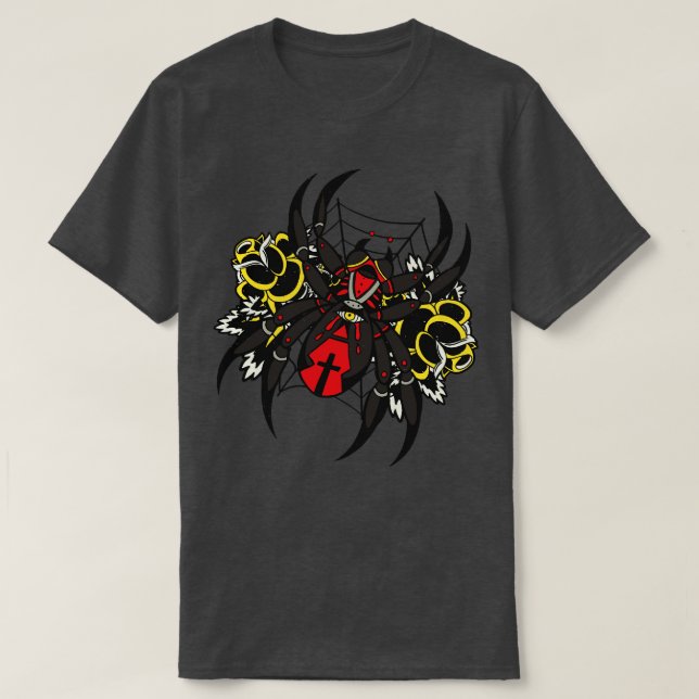 Camiseta Aranha assustadora (Frente do Design)