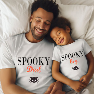 Camiseta Aranha de Halloween da Família de Pais Cute Spooky