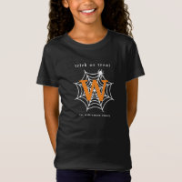 Aranha de Halloween Teia de Aranha Monograma de Tr