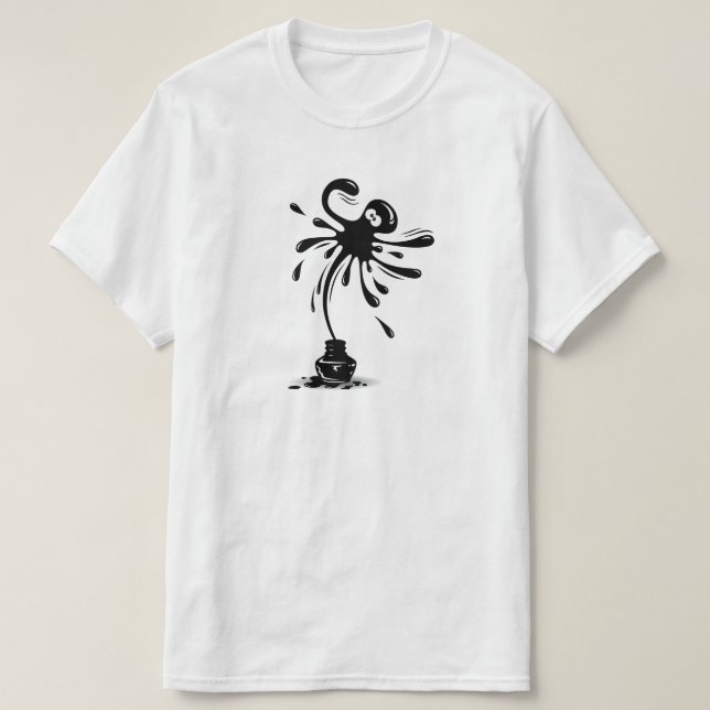 Camiseta aranha de tinta (Frente do Design)