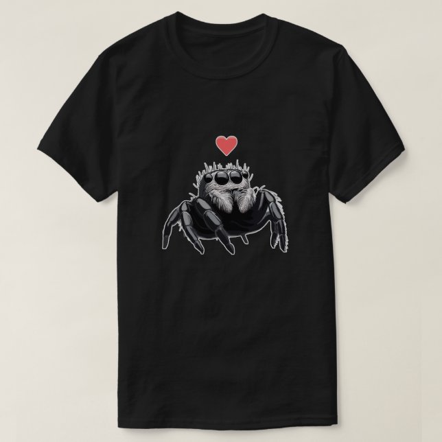 Camiseta Aranha do amor que pula bonita (Frente do Design)