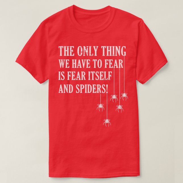 Camiseta Aranha Engraçada Medo Animal Dotado Aranha (Frente do Design)