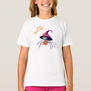 Camiseta Aranha/Halloween/queda/abóbora