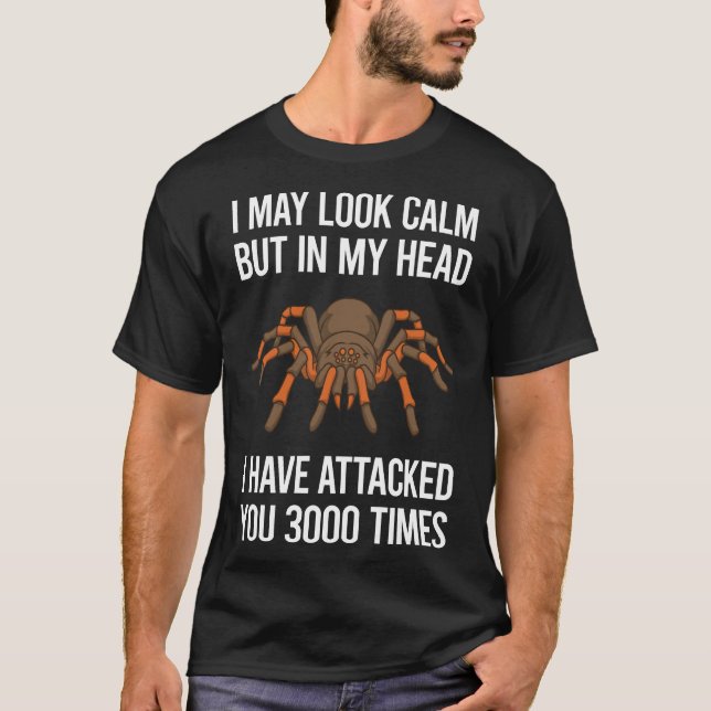 Camiseta Aranha Marrom Parecendo Calma 01 (Frente)