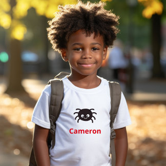 Camiseta Aranha Personalizada Engraçada e Bonita com Nome