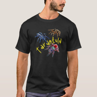 Camiseta Aranha-tarântula azul/vermelha/laranja/negra da ta