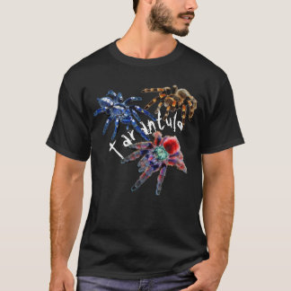 Camiseta Aranha-tarântula azul/vermelha/laranja/preta-tarân