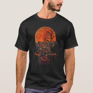 Camiseta Aranha Tarântula Lua Cheia Animal Aranha Arácnido