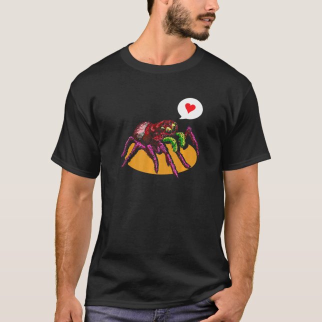 Camiseta Aranhas Corações de Aranha-de-Aranha-Cute Web Arac (Frente)