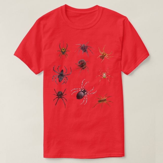 Camiseta Aranhas Halloween Design assustam outono assustado (Frente do Design)