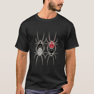 Camiseta Aranhas - Preto Bastante e Branco Osso