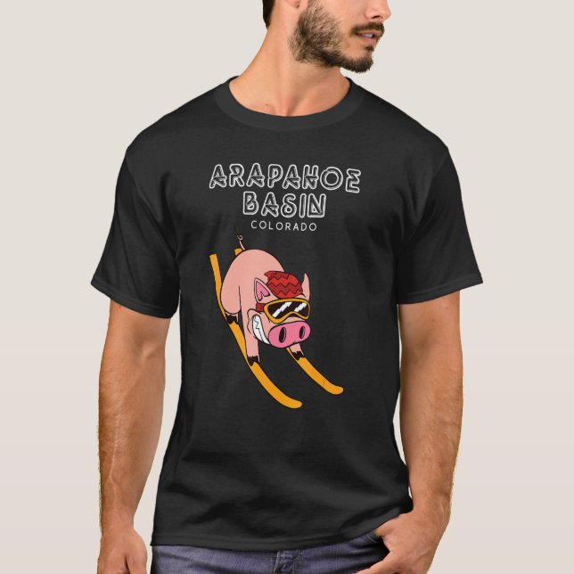Camiseta Arapahoe Basin Colorado Pig Ski (Frente)