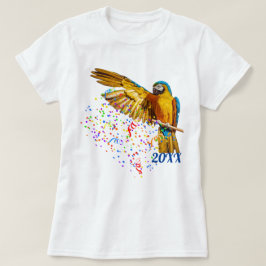 Camiseta Arara Azul e Amarela Joga Confete
