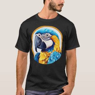 Camiseta Arara azul e dourada 13
