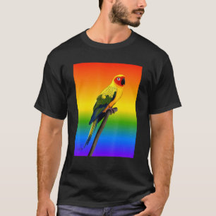 Camiseta Arara Conure Arco-íris Passarinho Observador de Av