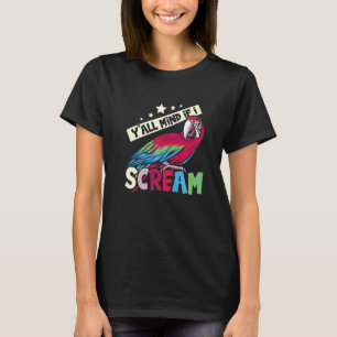 Camiseta Arara-escarlate com papagaio