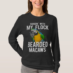 Camiseta Arara Papagaio Passarinho Pendurado com Meu Bando