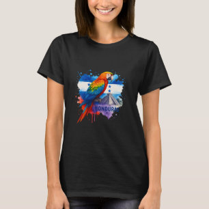 Camiseta Arara-vermelha da Bandeira Hondurenha Copan Hondur