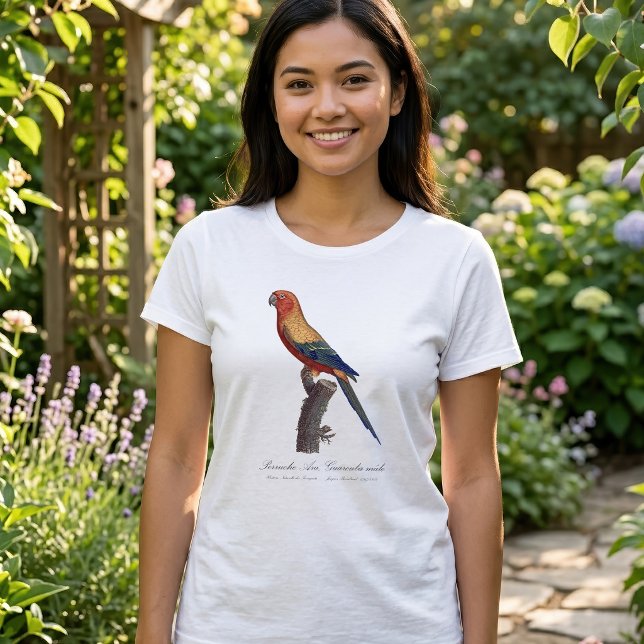 Camiseta Aratinga-solsticial, Aratinga Solstitialis (Sun Parakeet Male, Aratinga Solstitialis. Women Basic White T-Shirt )