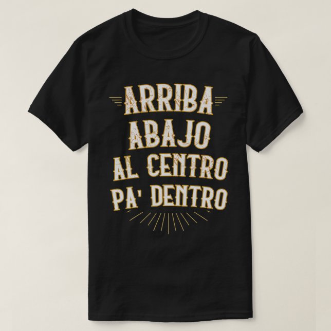 Camiseta Arba abajo al centro engraçado mexicano no México (Frente do Design)