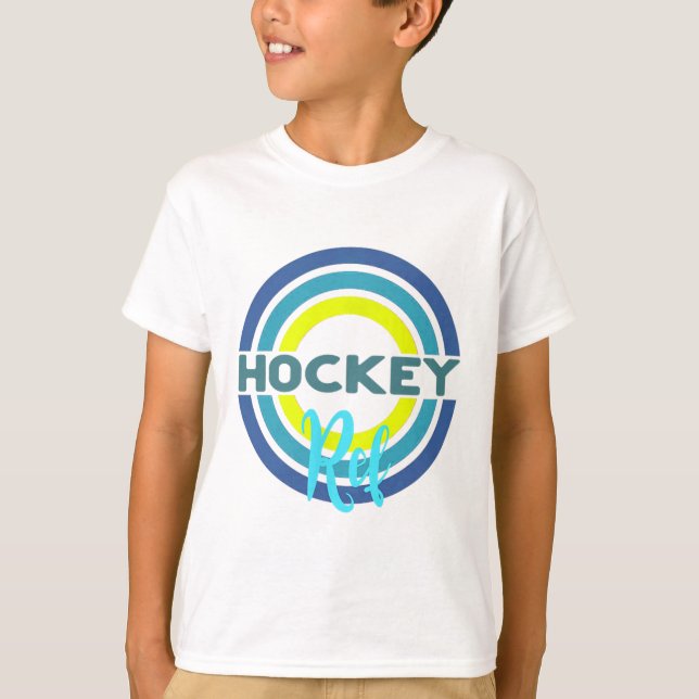 Camiseta Árbitro de hóquei com círculos de hóquei modernos (Frente)