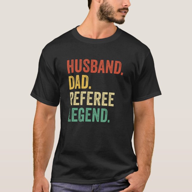 Camiseta árbitro Pai Vintage engraçado (Frente)