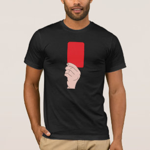 Camiseta Árbitro que mostra um t-shirt dos homens do cart