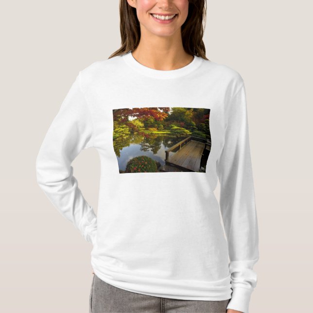 Camiseta Arboretum, Jardim Japonês, Seattle, Washington, (Frente)