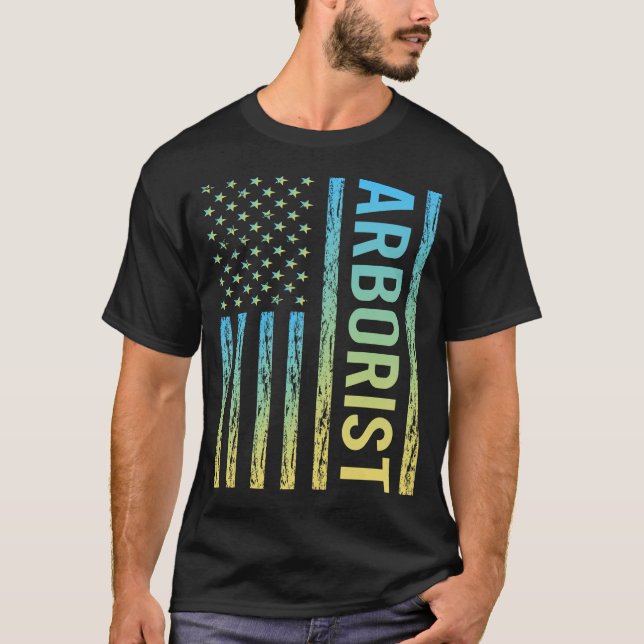 Camiseta Arborist Amarelo Azul (Frente)