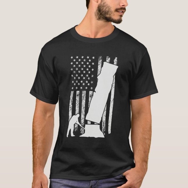 Camiseta Arborist Men 4th Of July Tree Climber Dad Chainsaw (Frente)