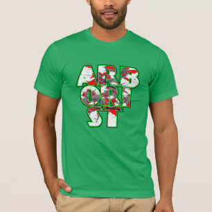 Camiseta Arborista Legal verde e design de texto vermelho