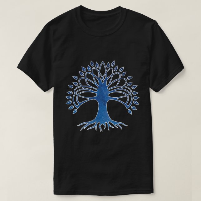 Camiseta Arbre étrange et univers (Frente do Design)