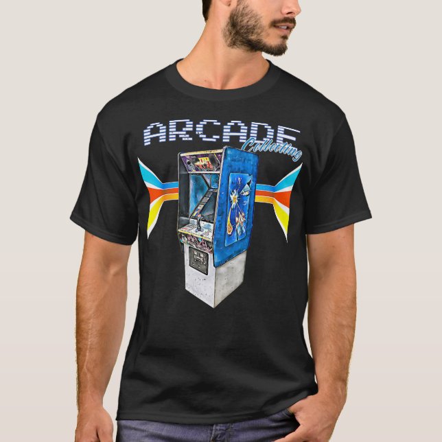 Camiseta Arcade cabinet machine 1970 1980 1990 Video Game C (Frente)