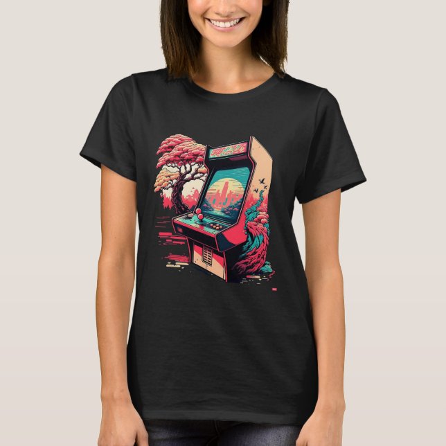 Camiseta Arcade de Jogo de Vídeo 1 (Frente)