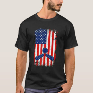 Camiseta Arcade do Jogador Pinball Patriótico Pinball G