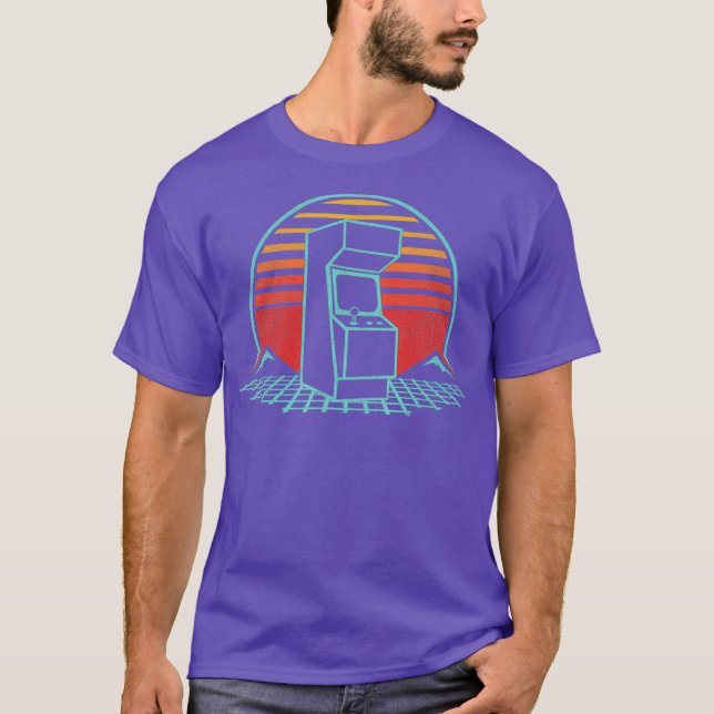 Camiseta Arcade Game Machine Cabinet Nostalgia Retro 80s (Frente)