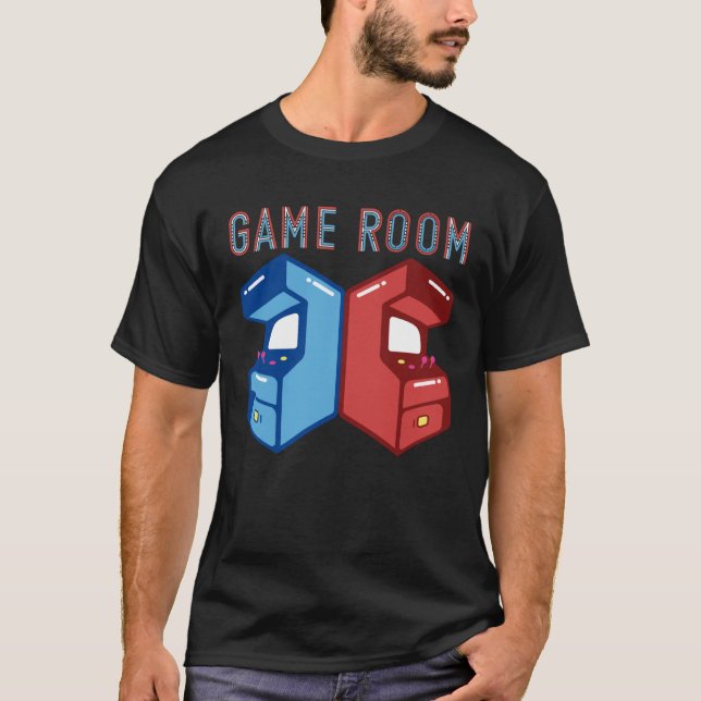 Camiseta Arcade Gaming Retro Controller Game Over Play Cons (Frente)